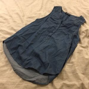 Madewell Denim sleeveless blouse